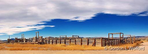 Magdalena Stock Pens 73604-5.jpg - Officially called the Magdalena Stock Driveway Shipping Pens, the Magdalena Stock Pens were built in 1885 when the Atchison, Topeka and Santa Fe Railway completed its branch line from Socorro to Magdalena and were in use up to 1971. There's so little left of the 'old west' that it's fascinating when you discover a bit of it still remaining.Photographed in Magdalena, New Mexico USA.